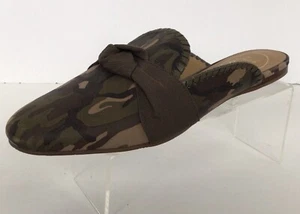 NEW JACK ROGERS Sample Camo Print Bow Detail Slip On Slides/Flats (Size 7 M) - Picture 1 of 12