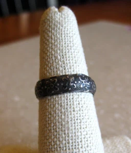 Anillo antiguo/banda de flores de 4 pétalos, ¿esterlina sin marcar? / Talla 6 1⁄2 - Imagen 1 de 7