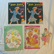 Used 1975 Jean Jeans, '90 Quints, '84 Peanut Butter & Jelly Paper Doll books