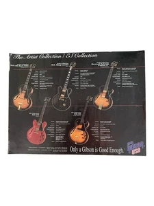 Vintage 1993 Gibson "THE BASS COLLECTION" Poster 24"x18" BB King Back Read - Picture 1 of 10