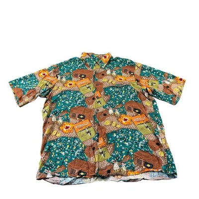 Винтажная гавайская рубашка Reyn Spooner коллекция CYNTHIA CONRAD Hula Aloha Oe мужская L - Изображение 1 из 4