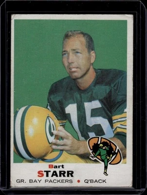 1969 Topps #215 Bart Starr Green Bay Packers Football Card VG Very Good ID:46244 - Image 1 of 2