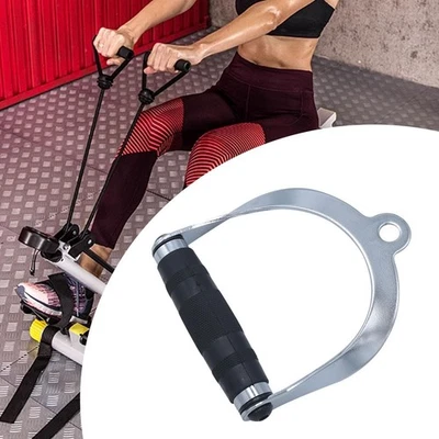 D Handle Cable Attachment Non Slip Grip Multipurpose LAT Pull Down Bar for Home - Image 1 of 4