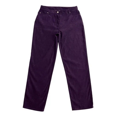 Pantalones de terciopelo Chadwicks para mujer talla 12 púrpura pierna recta tiro medio elásticos Foto 1 de 4