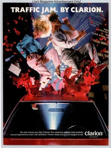 Clarion Car Audio Traffic Jam Dynamic Music Vintage 1989 Advertisement - Picture 1 of 5