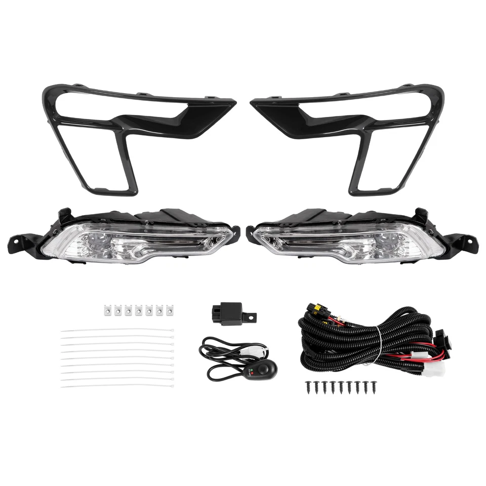 For Ford Explorer 2018 2019 Pair LED Fog Light Driving Lamps w/Switch Bezel Wire Foto 1 de 4