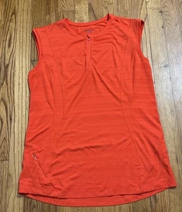Athleta Pacífica Illume Tank Sleeveless Pullover Orange UPF womens Large EUC - Picture 1 of 6
