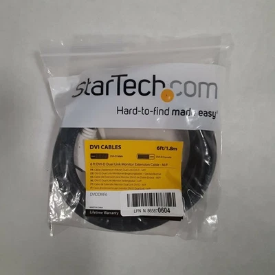 Cable de extensión de monitor de doble enlace StarTech com 6 pies extremos macho hembra Foto 1 de 2