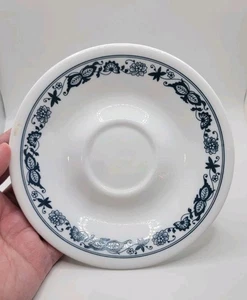 Einzelne (1) Corelle Altstadt blaue Zwiebelmuster Kaffee Tee Untertasse 6 1/4" Vintage  - Bild 1 von 5