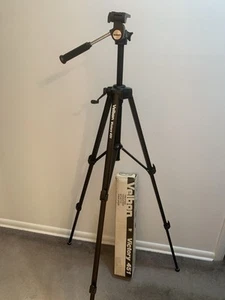 Velbon Victory 451 Black Adj Height Camera Tripod w/ PH-156 Tilt/Pan Head W/ Box - Picture 1 of 12