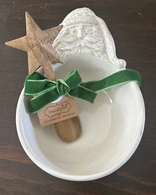Mud Pie ~ Christmas Dip Set With Wooden Star Spoon - Image 1 of 4