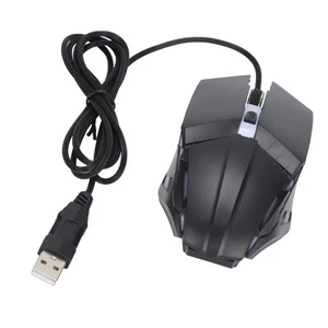 Wired Gaming Mouse Ergonomic Breathing Light Rgb Backlit Mechanical Mice F BAJ - Picture 1 of 22