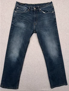 Jeans Levi's 505 para hombre 33x28 azul calce regular recto lavado medio elástico denim - Imagen 1 de 8
