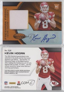 2016 Certified Mirror Orange /349 Kevin Hogan #236 Rookie Auto RC