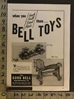 1946 TOY AD GONG BELL MFG EAST HAMPTON PUSH PULL DIAL RIDE HORSE ROLLER PONYTG41