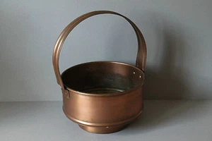 beachtlicher Blumentopf Übertopf Kupfer Zint 60er - Picture 1 of 1