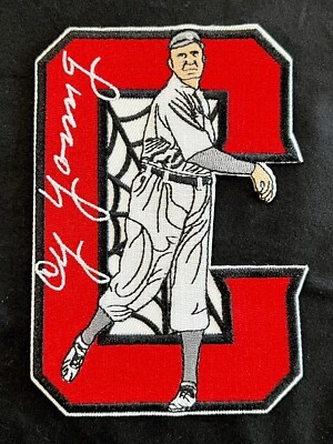 RARE (ONLY 50 MADE) Cy Young HOF Cleveland Spiders Naps 5in Iron On Patch Auto - Image 1 of 3