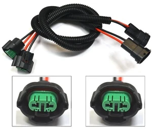 Extension Wire P C H8 Two Harness DRL Daytime Cornering Angel Eye Bulb Socket - Picture 1 of 7