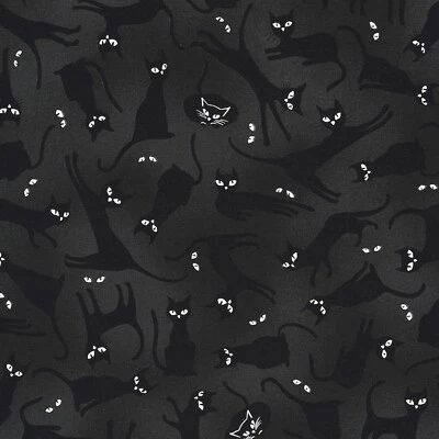 Tela Feline Drive ENCENDES Gatos Sombra Brilla en la Oscuridad Vendida por Yarda Foto 1 de 4