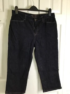 LRL Lauren Ralph Lauren Classic Midcalf Jeans Womens Size 10 Black Dark Wash - Picture 1 of 6