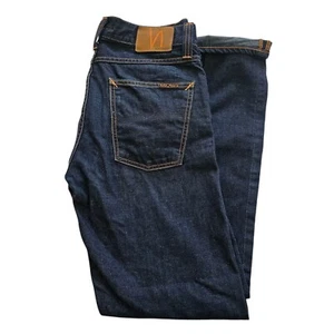 Nudie Jeans Sharp Bengt Selvedge Button Fly Recycle Dark Jeans Mens Size 31x32 - Picture 1 of 16