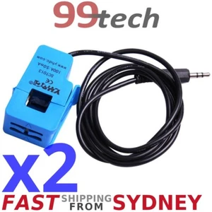 2x SCT-013-000 Non-Invasive AC Current Sensor CT Clamp 100A=50mA, From SYDNEY - Picture 1 of 3