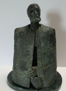 VINTAGE BRONZE METAL SCULPTURE ABSTRACT MODERNISM EXPRESSIONISM SURREAL PORTRAIT - Picture 1 of 11