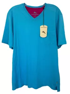 Tommy Bahama Men's Bali Skyline T-Shirt V-Neck Short Sleeve Size S River Blue - Picture 1 of 8