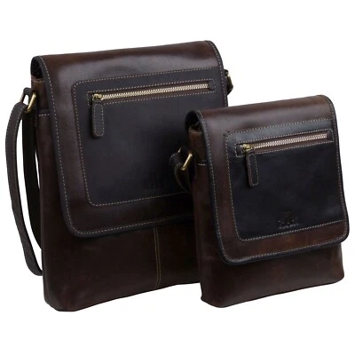 Rowallan of Scotland Mens Buffalo Leather Messenger Bag - Image 1 of 4