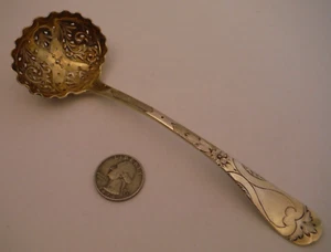 GEORGIAN Sterling Silver SUGAR SIFTER 7" Gold Gilt LONDON 1810 Richard Turner - Picture 1 of 6