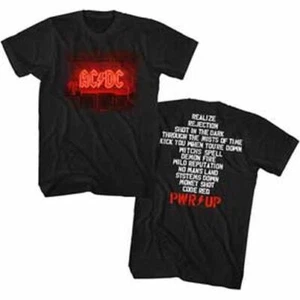 ACDC - LISTA DE CANCIONES PWRUP - CAMISETA - TOTALMENTE NUEVA Y CON LICENCIA - ACDC5135 - Imagen 1 de 1