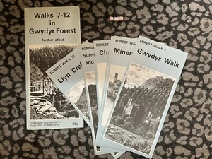 7 VINTAGE Welsh Forest Walks Maps - Picture 1 of 3