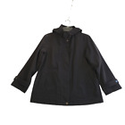 Gallery All Weather Jacket Coat Womens PS Black Hood Water Resistant Utility