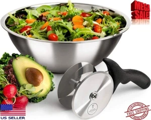 Küche Hackables Salat Zerkleinerer Schüssel & Klinge Mezzaluna Schneider Edelstahl - Bild 1 von 7