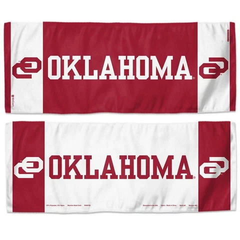Oklahoma Sooners 12x30 Cooling Towel [NEW] NCAA Wrap Cold Cool Hot Cover