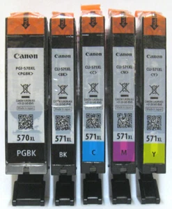 Canon Original PGI-570 XL PGBk, CLI-571 XL Bk, XL C, XL M, XL Y. Nuevo y precintado - Imagen 1 de 2