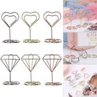 Rose Gold Heart Shape Photos Clips Place Card Clamps Stand Table Numbers Holder