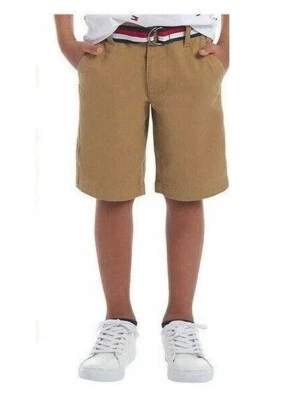 Tommy Hilfiger Youth Boys School Uniform Belted Chino Shorts(Beige, 8) NWT - Image 1 of 2
