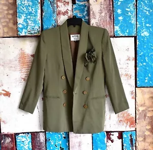 Tuta blazer donna Kasper ASL manica lunga TAGLIA 6P verde USATA - Foto 1 di 13