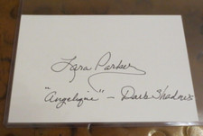 Lara Parker as Angelique in Dark Shadows TV series signed autographed index card