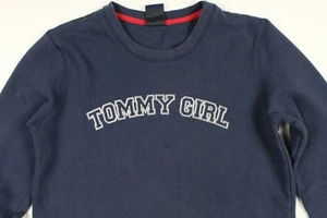 Vintage Tommy Hilfiger Sweater Womens M Tommy Jeans Tommy Girl Blue Crewneck - Picture 1 of 5