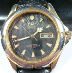 💥ORIENT 💥Star Calendar RARO automatico 21 jewels Giappone orologio da polso uomo - Foto 1 di 12