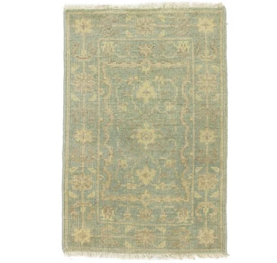 Hand-Knotted Wool Oriental Rug 2X3 Muted Color Floral Carpet Home Decor - Image 1 of 4