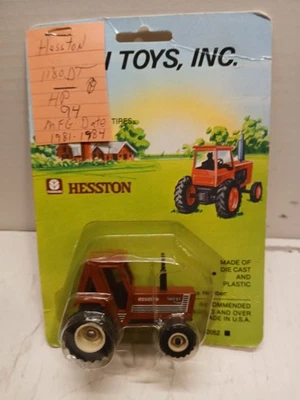 Hesston 1180 DT Turbo Tractor 1:64 Vintage Mini Toys Inc Neumáticos de Goma Roja Foto 1 de 4