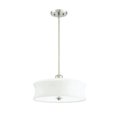 LUMINANCE Pendant Bowl Amala 3-Lights 60W Bright Satin Nickel F20004-80 - Image 1 of 2