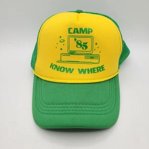 Camp Know Where 85 Retro Summer Camp Stranger Things Trucker Snap Back Men's Hat - Picture 1 of 9