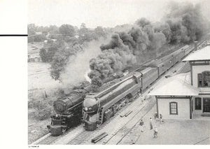 Christianburg VA Depot Norfolk & Western J 611 & Steam Locomotive Vtg Mag Cutout - Picture 1 of 1