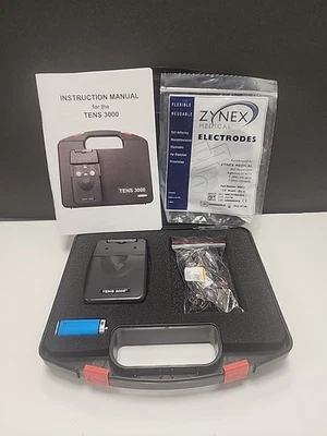 TENS 3000 Analog Unit with Electrodes Pads, Instructions & Case  - Image 1 of 4