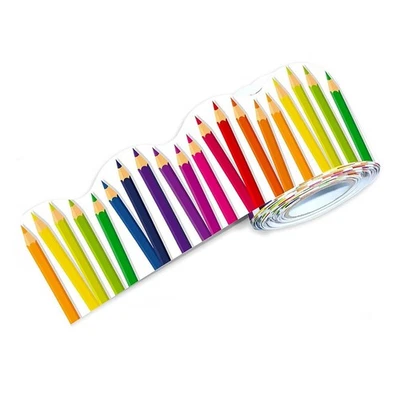 1 Rolle 18 M, Selbstklebende Pinnwand-Ränder, Gewellte Bordüren mit Bleisti9780 - Bild 1 von 4