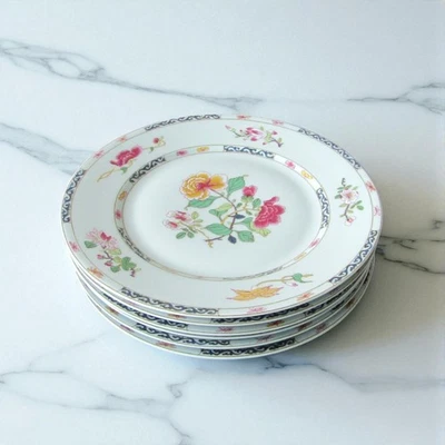 Limoges. Raynaud. 6 assiettes plates porcelaine modèle Formose Chine 18e Siècle - Photo 1/3